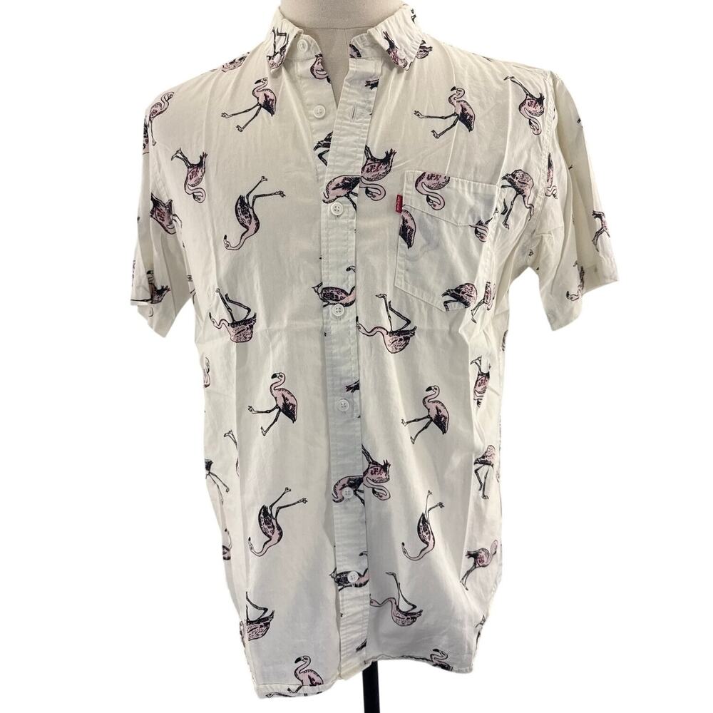 Levi’s Men's Medium Flamingo Shirt Cotton Poplin